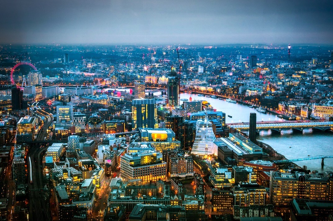 The Shard, вид сверху, Лондон, великобритания